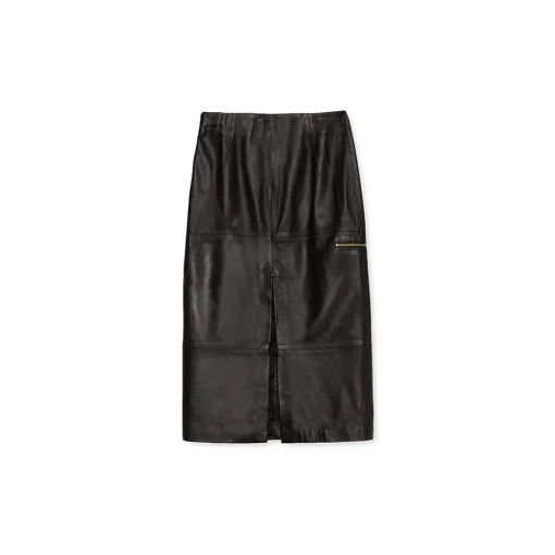 La Rando - Adrogue Skirt - Soft Lambskin - Black - Artisan Skirt - Luxury High Quality Leather - Avvenice^ Skirts