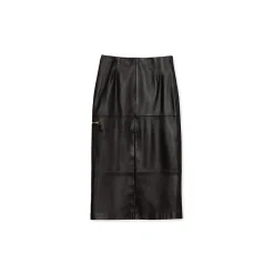 La Rando - Adrogue Skirt - Soft Lambskin - Black - Artisan Skirt - Luxury High Quality Leather - Avvenice^ Skirts