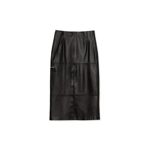 La Rando - Adrogue Skirt - Soft Lambskin - Black - Artisan Skirt - Luxury High Quality Leather - Avvenice^ Skirts