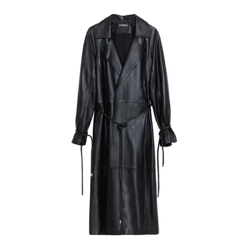 La Rando - Berisso Trench - Soft Lambskin - Black - Artisan Jacket - Luxury High Quality Leather - Avvenice^ Jackets