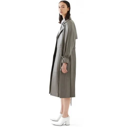 La Rando - Berisso Trench - Soft Lambskin - Grey - Artisan Jacket - Luxury High Quality Leather - Avvenice