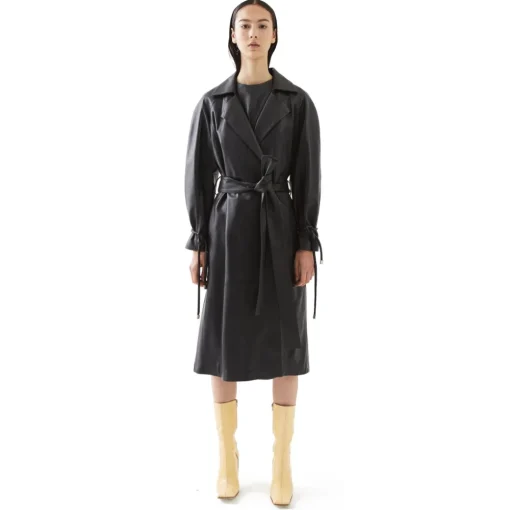 La Rando - Berisso Trench - Soft Lambskin - Black - Artisan Jacket - Luxury High Quality Leather - Avvenice^ Jackets