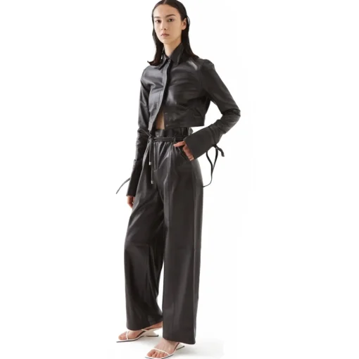 La Rando - Bernal Pants - Soft Lambskin - Black - Artisan Pants - Luxury High Quality Leather - Avvenice^ Trousers