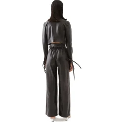 La Rando - Bernal Pants - Soft Lambskin - Black - Artisan Pants - Luxury High Quality Leather - Avvenice^ Trousers
