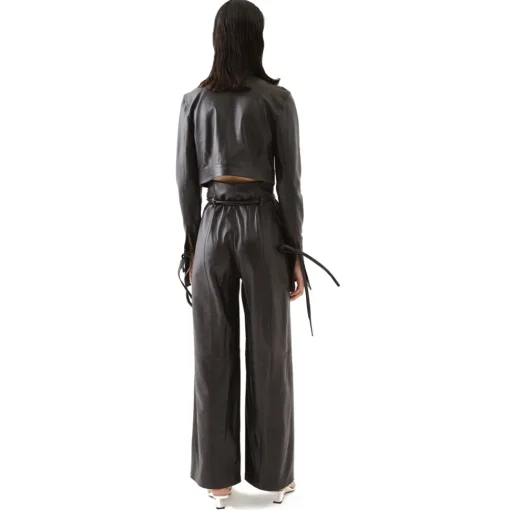 La Rando - Bernal Pants - Soft Lambskin - Black - Artisan Pants - Luxury High Quality Leather - Avvenice^ Trousers