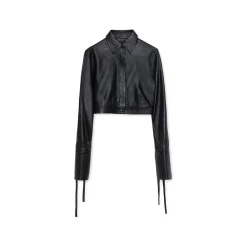 La Rando - Concordia Shirt - Lambskin Leather - Black - Artisan Shirts - Luxury High Quality Leather - Avvenice^ Shirts