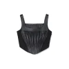 La Rando - Glew Corset - Lambskin Leather - Black - Artisan Top - Luxury High Quality Leather - Avvenice^ Tops