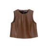 La Rando - Lanus Top - Lambskin Leather - Brown - Artisan Top - Luxury High Quality Leather - Avvenice^ Tops