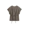 La Rando - Lezama Top - Lambskin Leather - Grey - Artisan Top - Luxury High Quality Leather - Avvenice