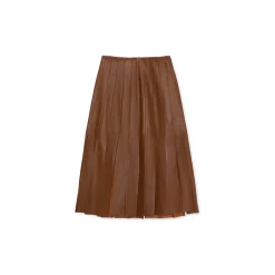 La Rando - Lobos Skirt - Soft Lambskin - Brown - Artisan Skirt - Luxury High Quality Leather - Avvenice^ Skirts