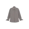 La Rando - Longchamps Shirt - Wool - Grey - Artisan Shirts - Luxury High Quality Leather - Avvenice