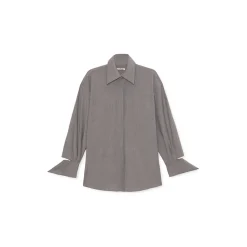 La Rando - Longchamps Shirt - Wool - Grey - Artisan Shirts - Luxury High Quality Leather - Avvenice