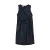 La Rando - Lugano Dress - Cotton - Black - Artisan Dress - Luxury High Quality Leather - Avvenice