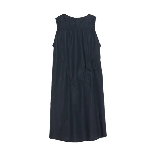 La Rando - Lugano Dress - Cotton - Black - Artisan Dress - Luxury High Quality Leather - Avvenice