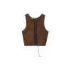 La Rando - Munro Top - Goatskin Suede - Brown - Artisan Top - Luxury High Quality Leather - Avvenice^ Tops