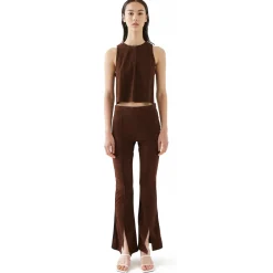 La Rando - Munro Top - Goatskin Suede - Brown - Artisan Top - Luxury High Quality Leather - Avvenice^ Tops