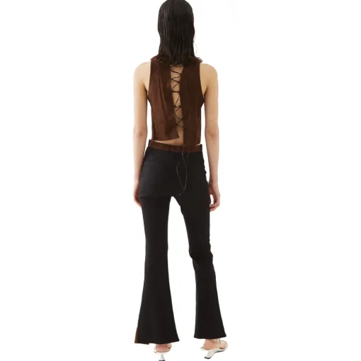 La Rando - Munro Top - Goatskin Suede - Brown - Artisan Top - Luxury High Quality Leather - Avvenice^ Tops