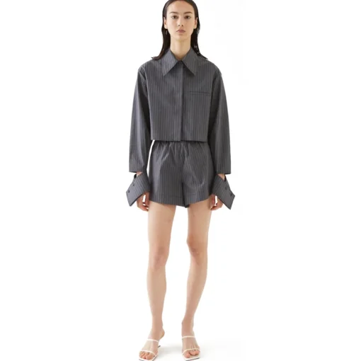 La Rando - Obera Shirt - Cotton - Grey - Artisan Shirts - Luxury High Quality Leather - Avvenice