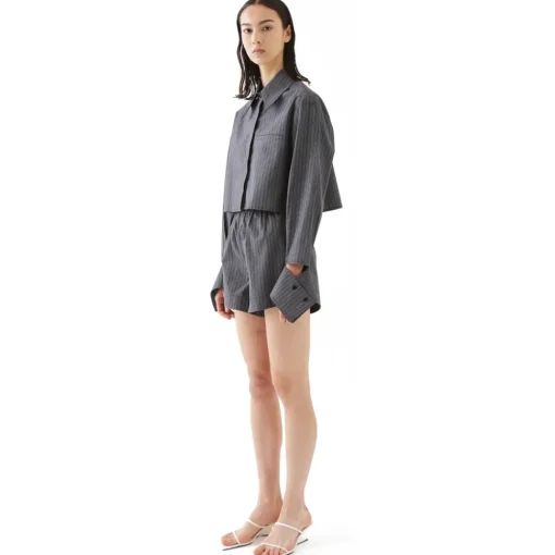 La Rando - Obera Shirt - Cotton - Grey - Artisan Shirts - Luxury High Quality Leather - Avvenice