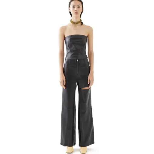 La Rando - Pacheco Pants - Soft Lambskin - Black - Artisan Pants - Luxury High Quality Leather - Avvenice^ Trousers
