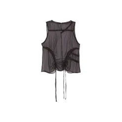La Rando - Tesei Top - Silk - Black - Artisan Top - Luxury High Quality Leather - Avvenice