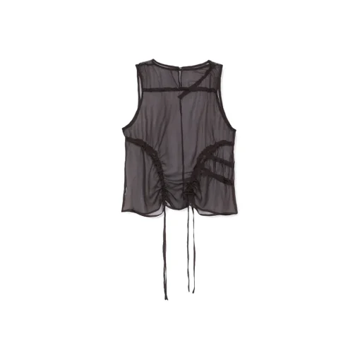 La Rando - Tesei Top - Silk - Black - Artisan Top - Luxury High Quality Leather - Avvenice