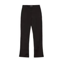 La Rando - Torcuato Pants - Silk and Wool - Black - Luxury High Quality Leather - Avvenice