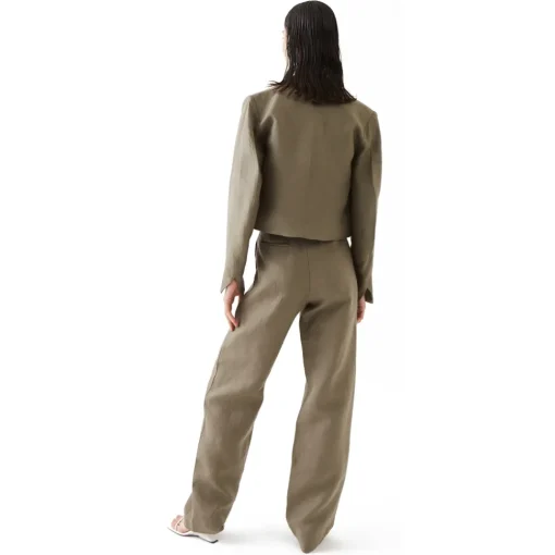 La Rando - Trelew Blazer - Linen - Grey - Artisan Jacket - Luxury High Quality Leather - Avvenice