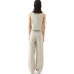 La Rando - Trelew Pants - Linen - Beige - Luxury High Quality Leather - Avvenice^ Trousers