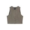 La Rando - Trelew Vest - Linen - Brown - Artisan Top - Luxury High Quality Leather - Avvenice