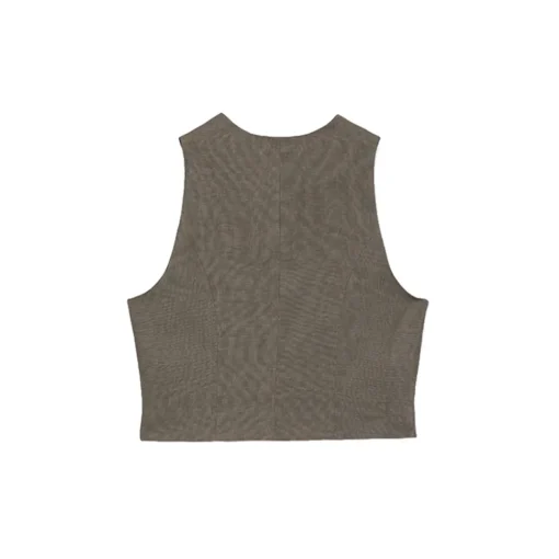 La Rando - Trelew Vest - Linen - Brown - Artisan Top - Luxury High Quality Leather - Avvenice