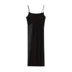 La Rando - Viedma Dress - Silk - Black - Artisan Dress - Luxury High Quality Leather - Avvenice^ Dresses