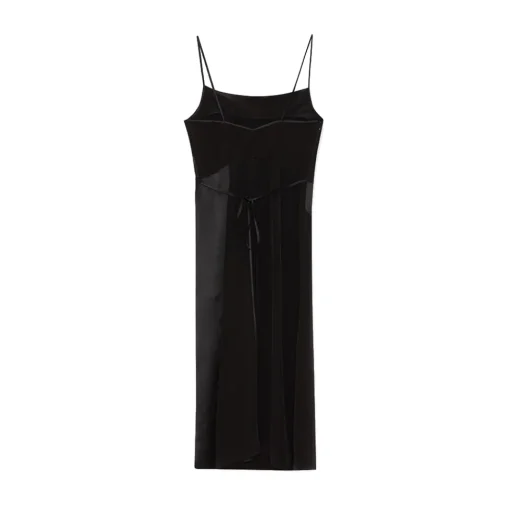 La Rando - Viedma Dress - Silk - Black - Artisan Dress - Luxury High Quality Leather - Avvenice^ Dresses