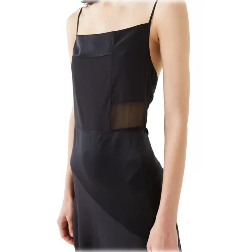 La Rando - Viedma Dress - Silk - Black - Artisan Dress - Luxury High Quality Leather - Avvenice^ Dresses