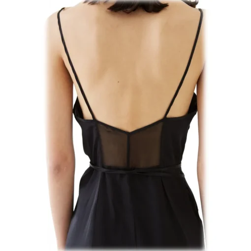 La Rando - Viedma Dress - Silk - Black - Artisan Dress - Luxury High Quality Leather - Avvenice^ Dresses
