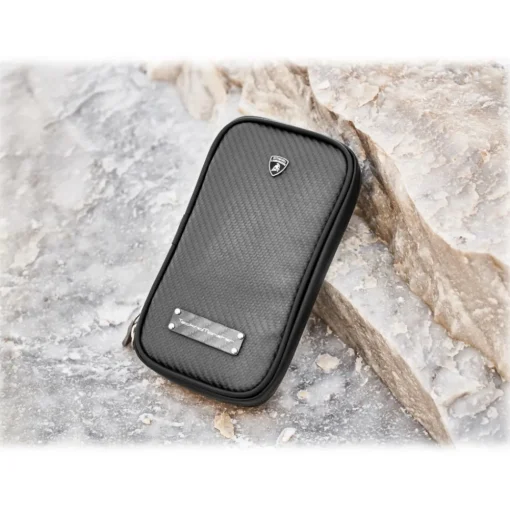 Lamborghini - TecknoMonster - Smartphone Holder in Aeronautical Carbon Fibre - Yellow - Black Carpet Collection - Avvenice^ Case