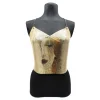 Laura B - Freya Top - Gold- Black Wonder Woman - Luxury High Quality Top - Avvenice^ Tops