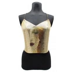 Laura B - Freya Top - Gold- Black Wonder Woman - Luxury High Quality Top - Avvenice^ Tops