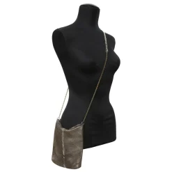Laura B - New Basic Party Bag - Mesh Bag - Gold - Strap Bag - Luxury High Quality Bag - Avvenice^ Bags