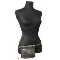 Laura B - Sam Body Bag - Shiny Silver - Body Bag - Luxury High Quality Bag - Avvenice