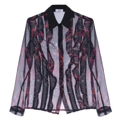Leda Di Marti - Chiffon Shirt - Leda Collection - Haute Couture Made in Italy - Luxury High Quality Shirt - Avvenice