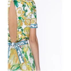 Leda Di Marti - Krill Top - Cedar Print Ocean Decoration - Haute Couture Made in Italy - Luxury High Quality Dress - Avvenice^ Tops