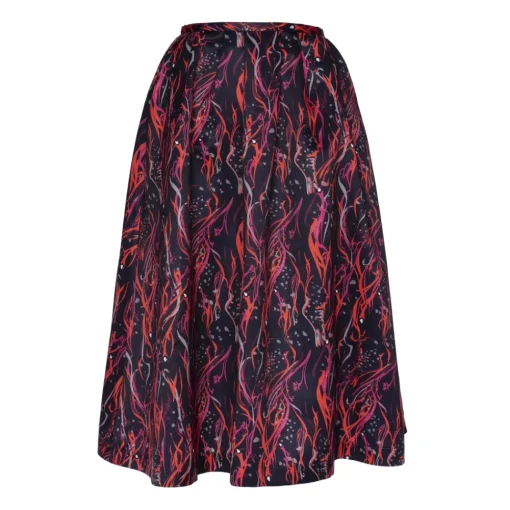Leda Di Marti - Midi - Wide Satin Skirt - Leda Collection - Haute Couture Made in Italy - Luxury High Quality Skirt - Avvenice^ Skirts
