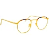 Linda Farrow - 586 C2 Angular Optical Frames - Gold - Eyewear - Avvenice