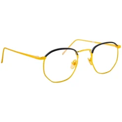 Linda Farrow - 586 C1 Angular Optical Frames - Gold - Eyewear - Avvenice^ Sunglasses & Eyewear