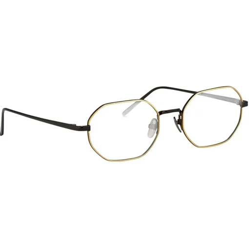 Linda Farrow - 520 C4 Angular Optical Frames - Nickel and Yellow Gold - Eyewear - Avvenice^ Sunglasses & Eyewear