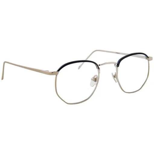 Linda Farrow - 586 C3 Angular Optical Frames - White Gold - Eyewear - Avvenice^ Sunglasses & Eyewear