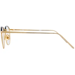 Linda Farrow - 586 C1 Angular Optical Frames - Gold - Eyewear - Avvenice^ Sunglasses & Eyewear