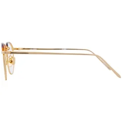 Linda Farrow - 586 C2 Angular Optical Frames - Gold - Eyewear - Avvenice