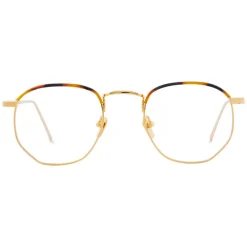 Linda Farrow - 586 C2 Angular Optical Frames - Gold - Eyewear - Avvenice